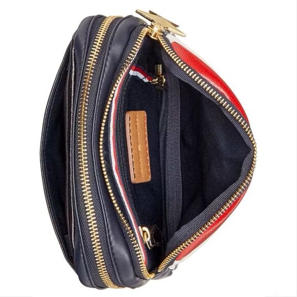 TOMMY HILFIGER Convertible Belt Bag Crossbody Bag Red White Blue NEW NWT - Picture 8 of 11